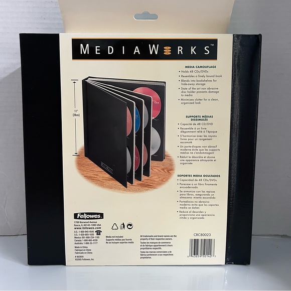 Fellowes 48 CDs/DVDs media storage binder - Picture 2 of 8